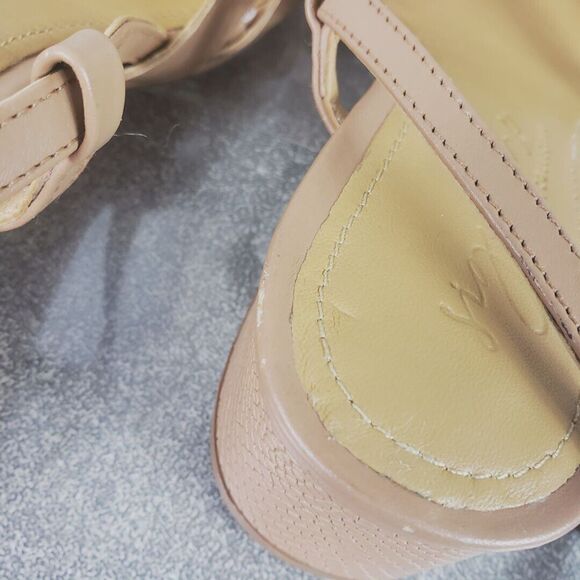 Journee Signature Sandals Women 7 M  Meggs Block Heel Leather Shoes - Picture 12 of 15